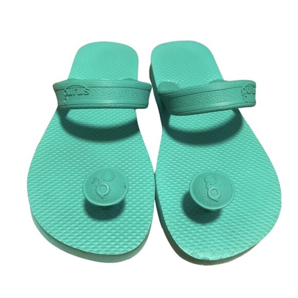 Gurus Indian Inspired Toe Post YOGA Sandals In Green Women Size 5
